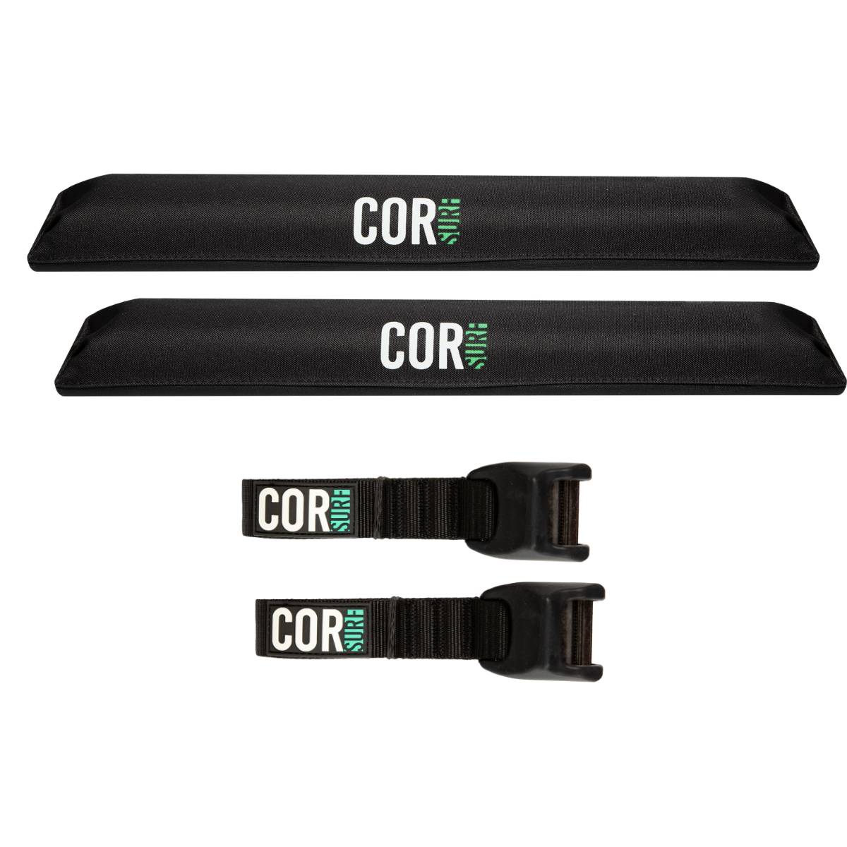 COR Surf Aero Roof Rack Pads with Tie Downs — Narrow Flat Bars, product image 2