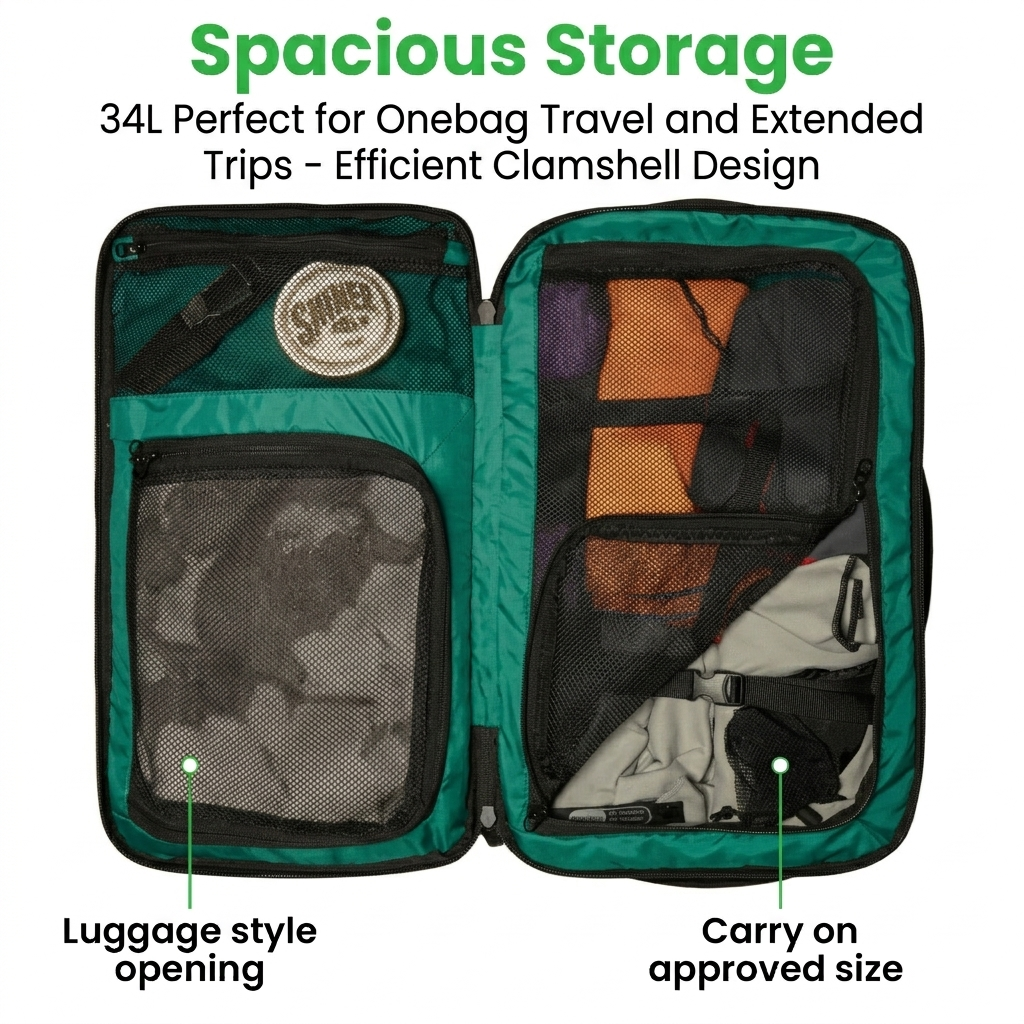 COR Surf Island Hopper 2.0 Matte Black Travel Backpack — 28L or 34L, product image 5