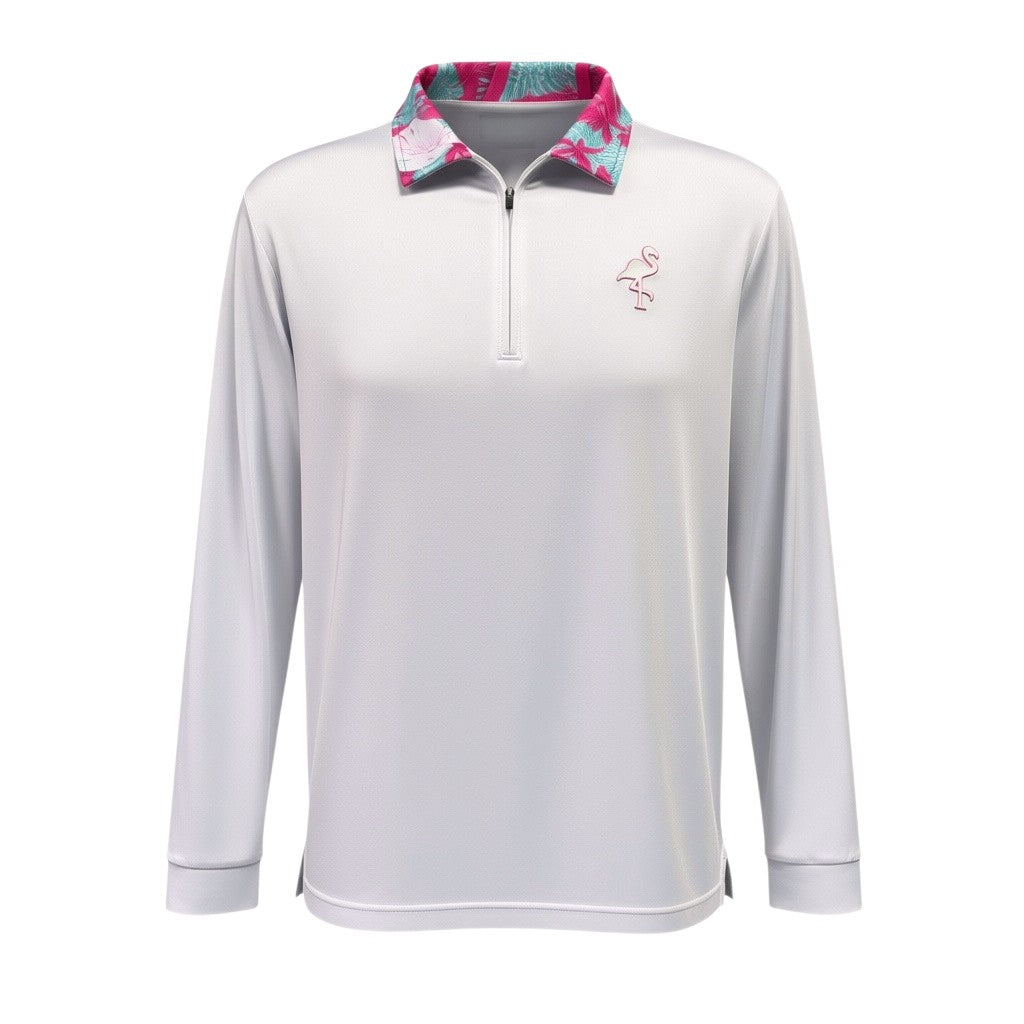 Logie Joe's Elephant Meets Flamingo Performance Quarter-Zip, product image 1