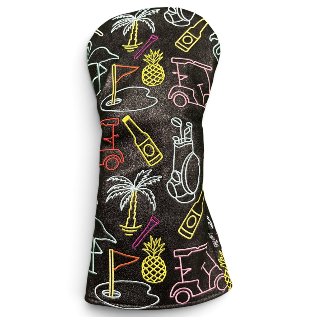 Miami Slice Driver Headcover – Premium Faux Leather Driver Cover – Elastic Fit – Embroidered -, product image 1