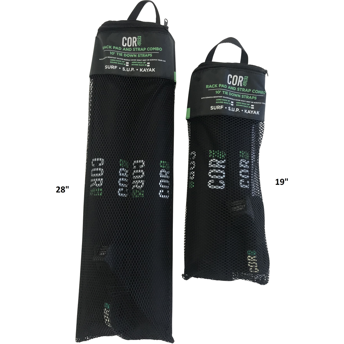 COR Surf Aero Roof Rack Pads with Tie Downs — Wide Aero Bars, product image 5