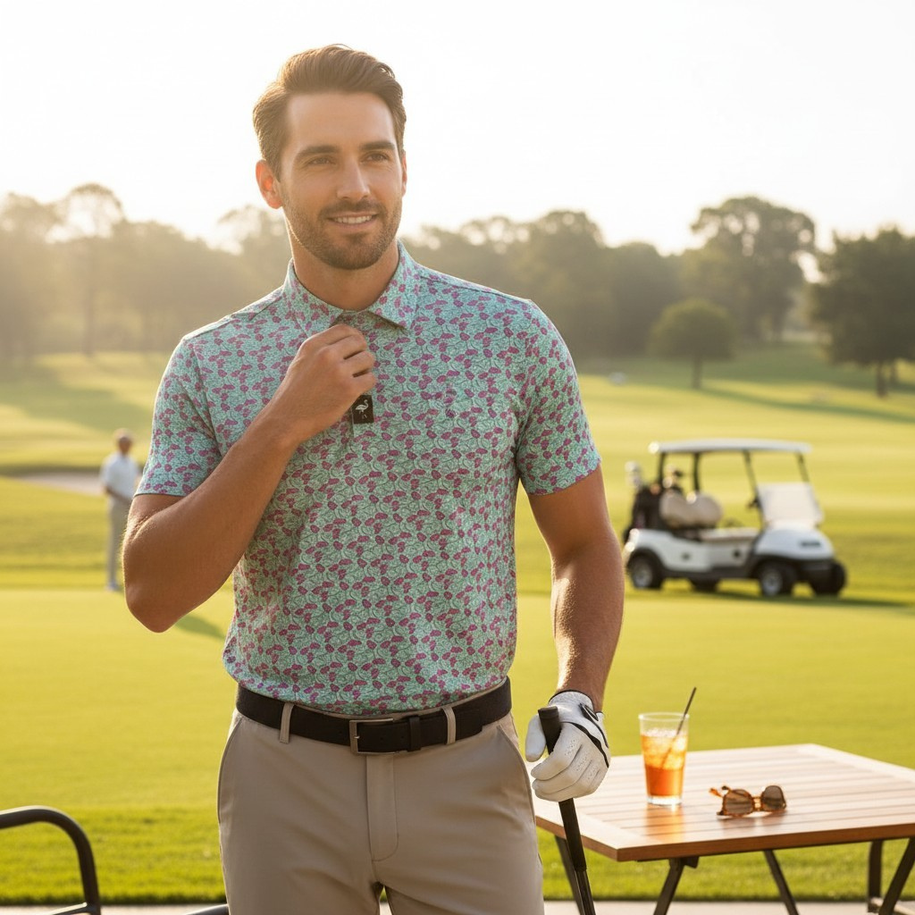 Logie Joe's Men's Frosted Animal Cookies Performance Golf Polo, product image 2