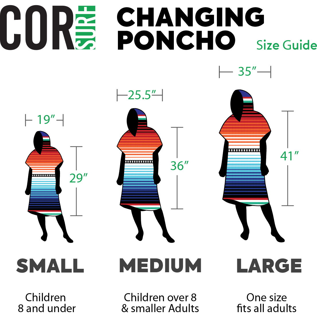 COR Surf Tribal-Tech Changing Towel Poncho — Large, product image 3