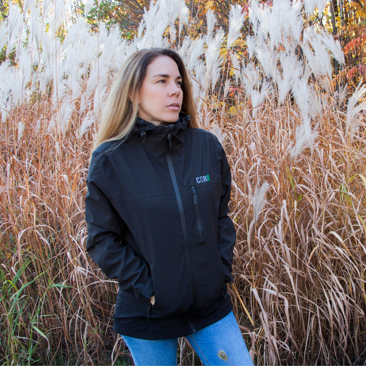 COR Surf Huakai Travel Rain Jacket — Black, product image 11