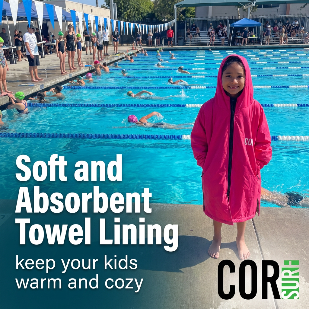 COR Surf Waterproof Swim Parka — Red, product image 3