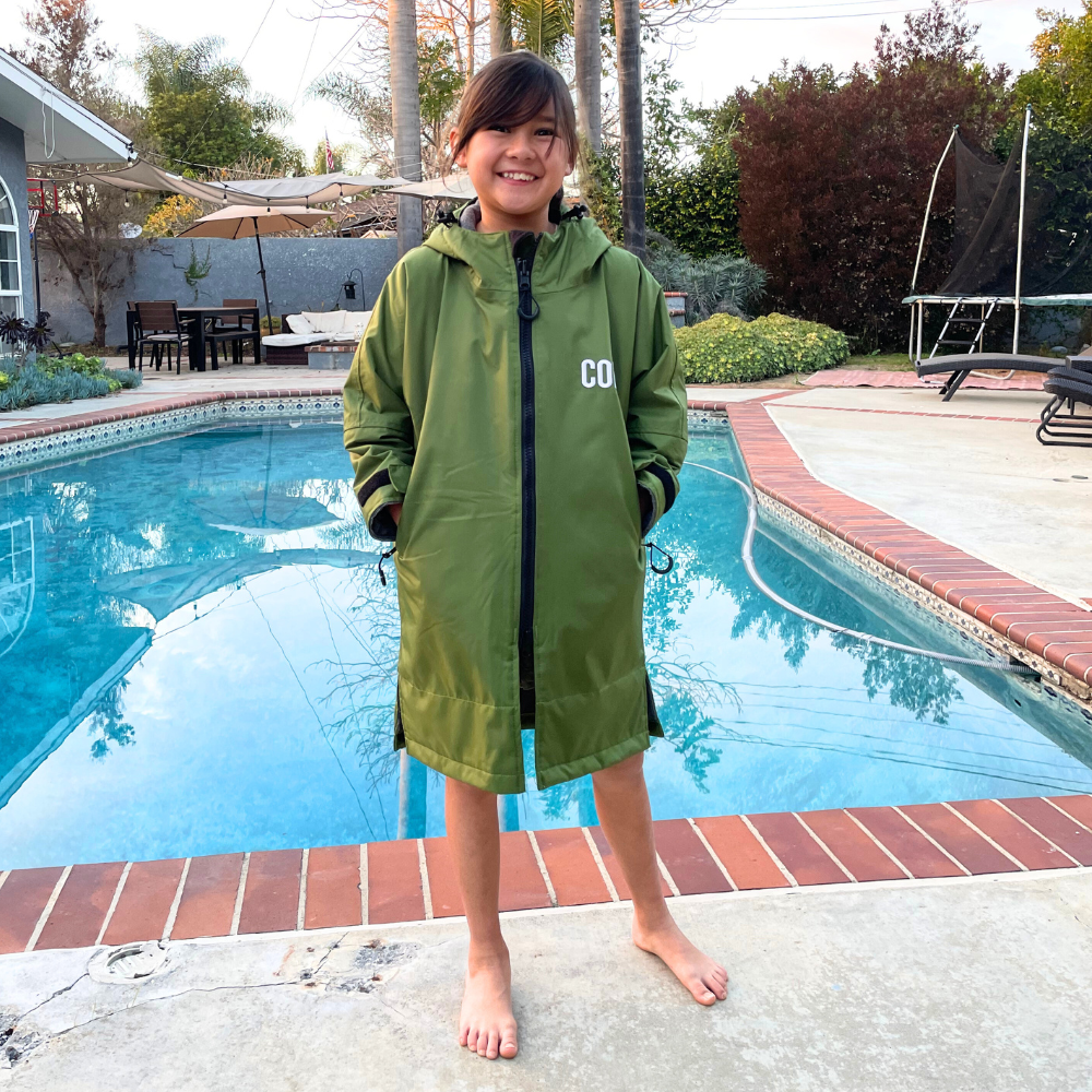 COR Surf Waterproof Swim Parka — Green, product image 5