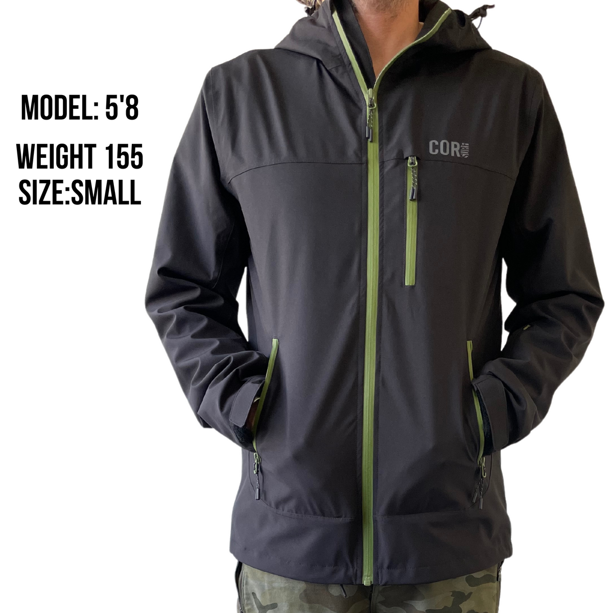 COR Surf Huakai Travel Rain Jacket — Black, product image 8
