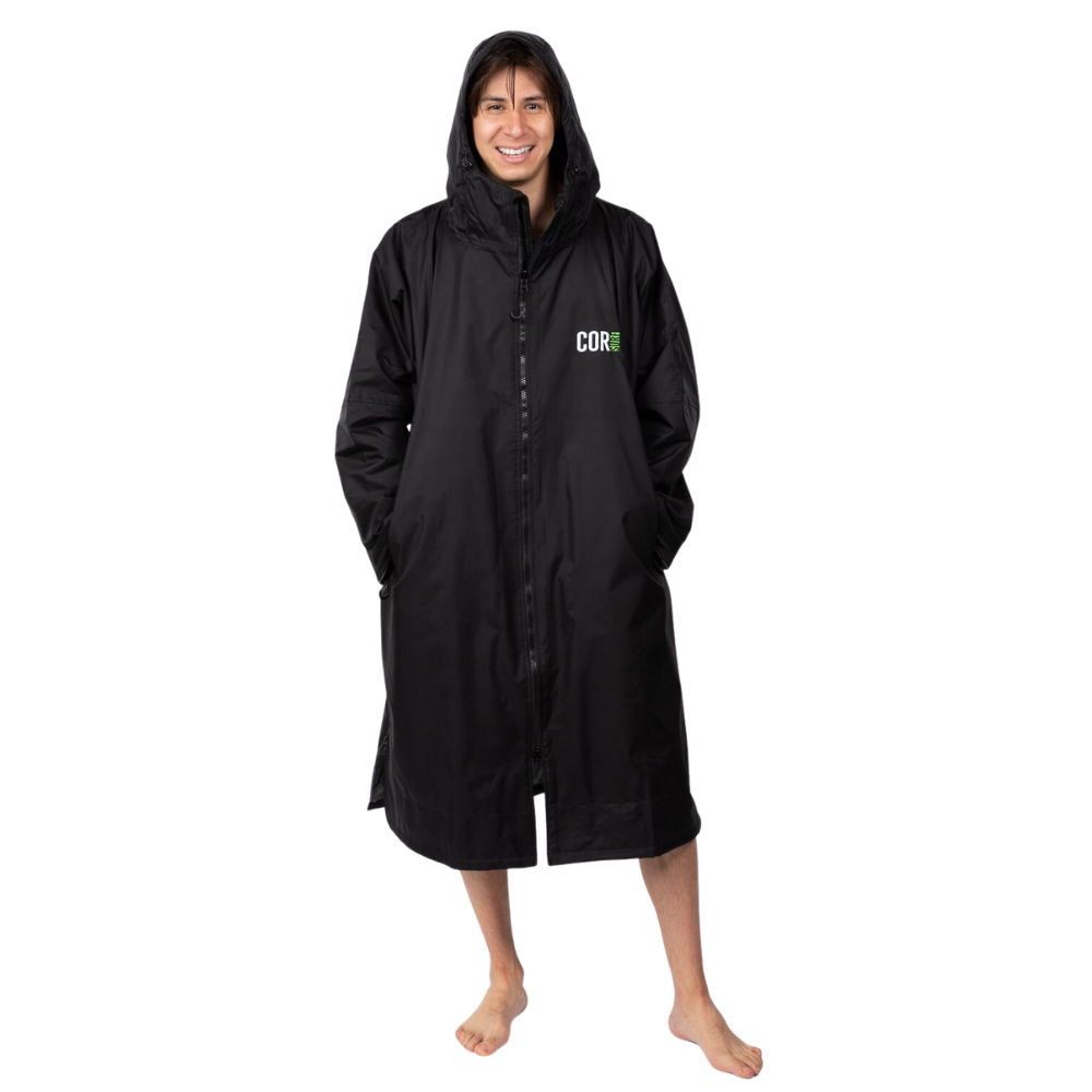 COR Surf Waterproof Swim Parka — Black, product image 9