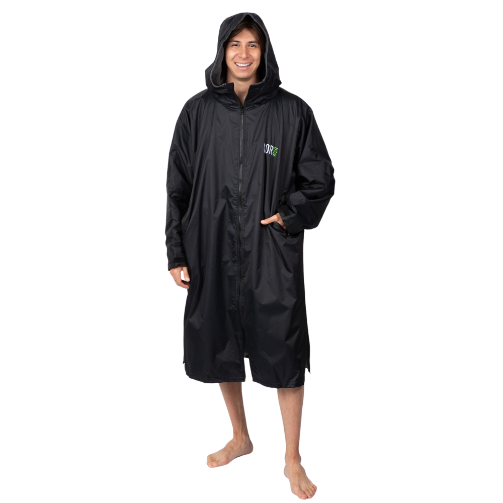 COR Surf Waterproof Swim Parka — Black, product image 10