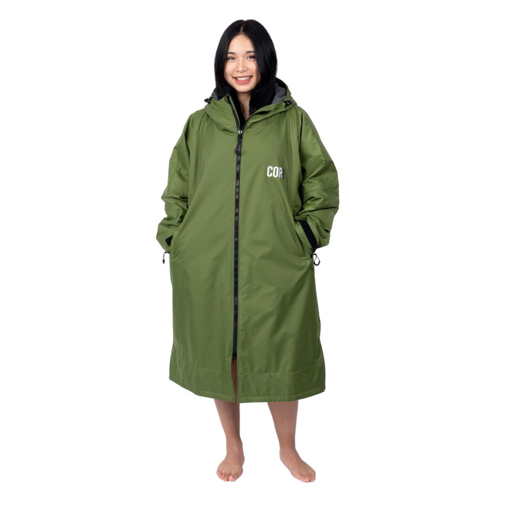 COR Surf Waterproof Swim Parka — Green, product image 3