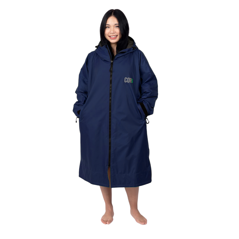 COR Surf Waterproof Swim Parka — Navy Blue, product image 9