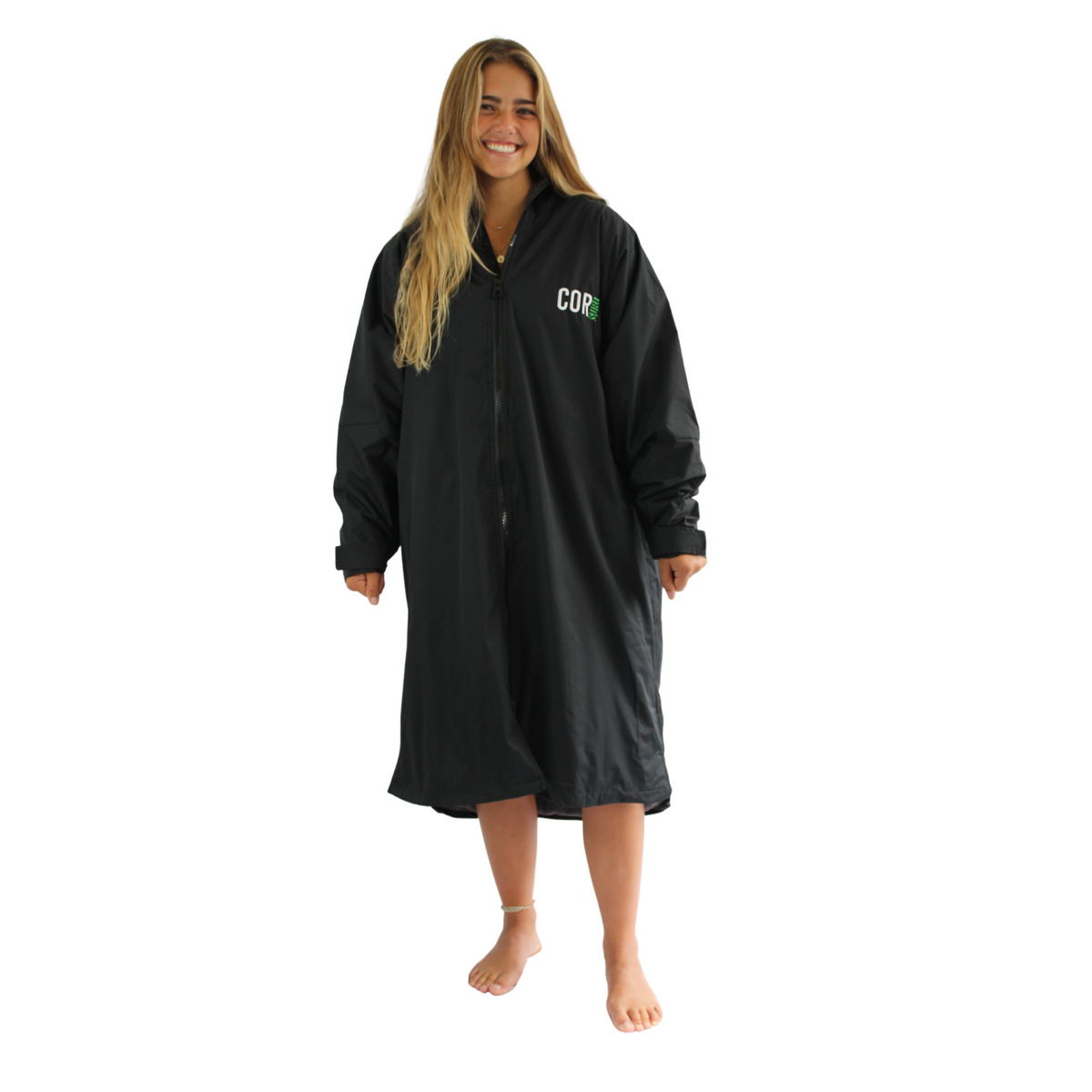 COR Surf Waterproof Swim Parka — Black, product image 13