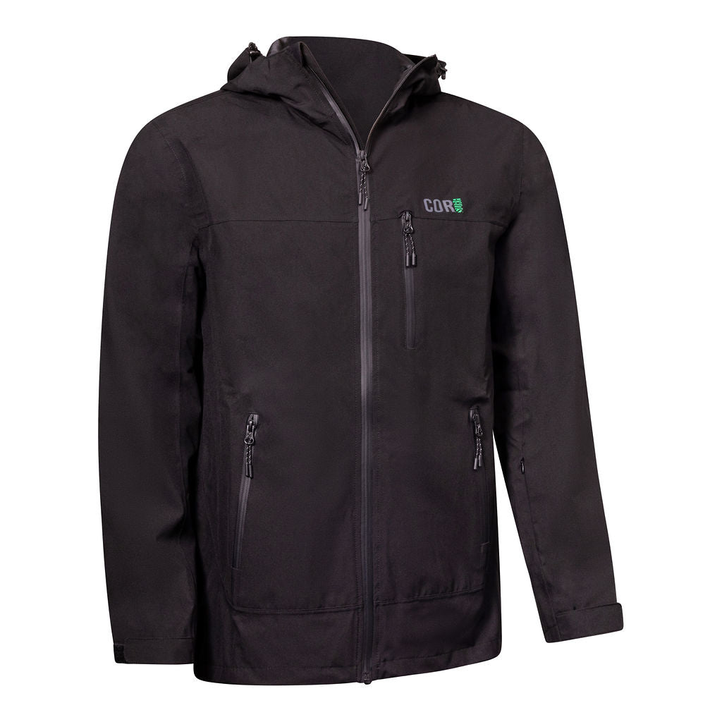 COR Surf Huakai Travel Rain Jacket — Black, product image 1