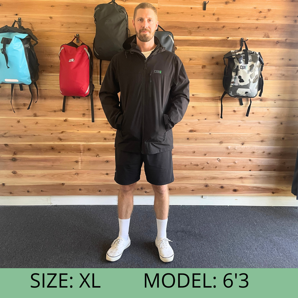 COR Surf Huakai Travel Rain Jacket — Black, product image 9